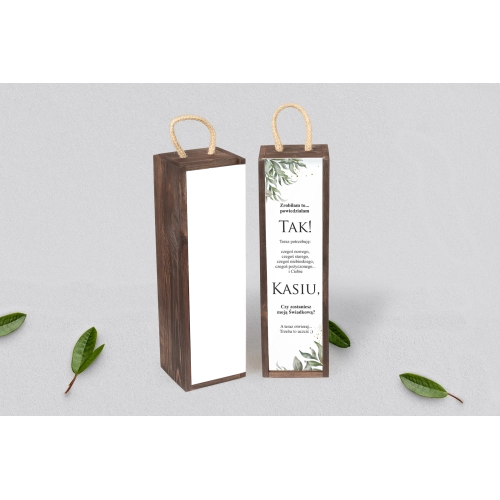 Prośba o Świadkowanie - SNW Akryl brązowa Leaves Motyw 1