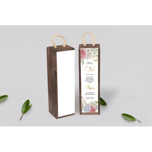 Prośba o Świadkowanie - SNW Akryl brązowa Goemetryczne Serce - Motyw 3