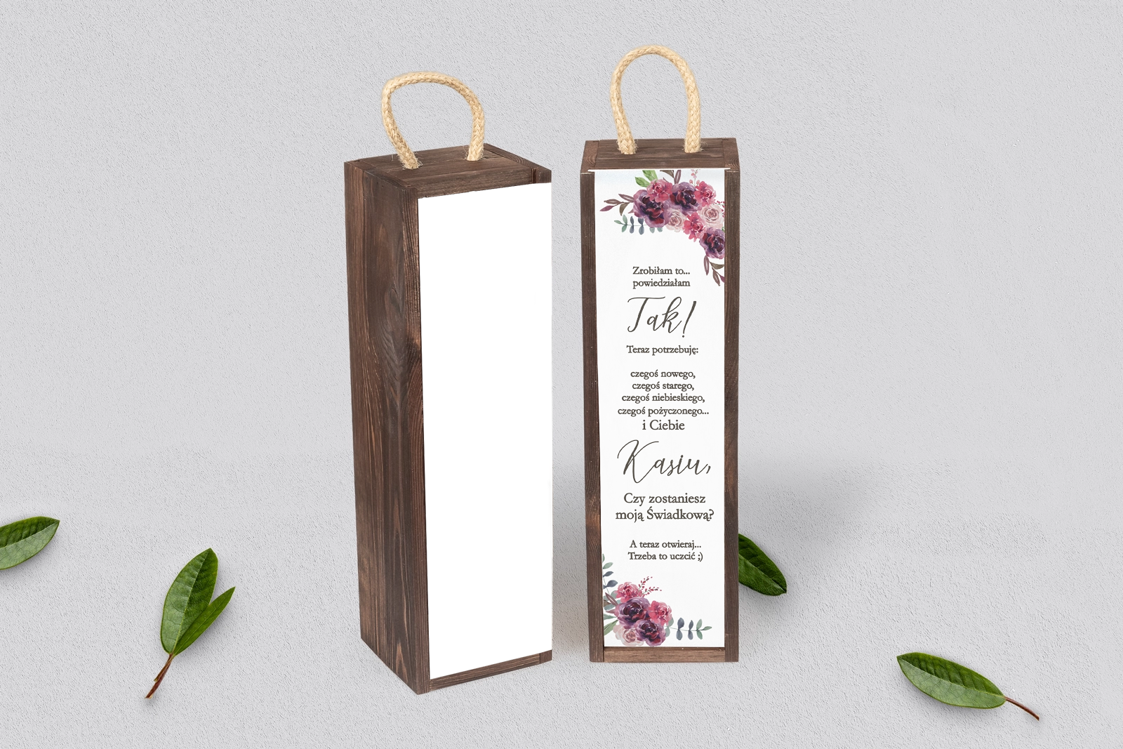 Prośba o Świadkowanie - SNW Akryl brązowa PasteLove Motyw 1