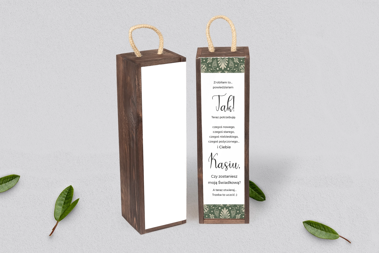 Prośba o Świadkowanie - SNW Akryl brązowa Vintage Motyw 2