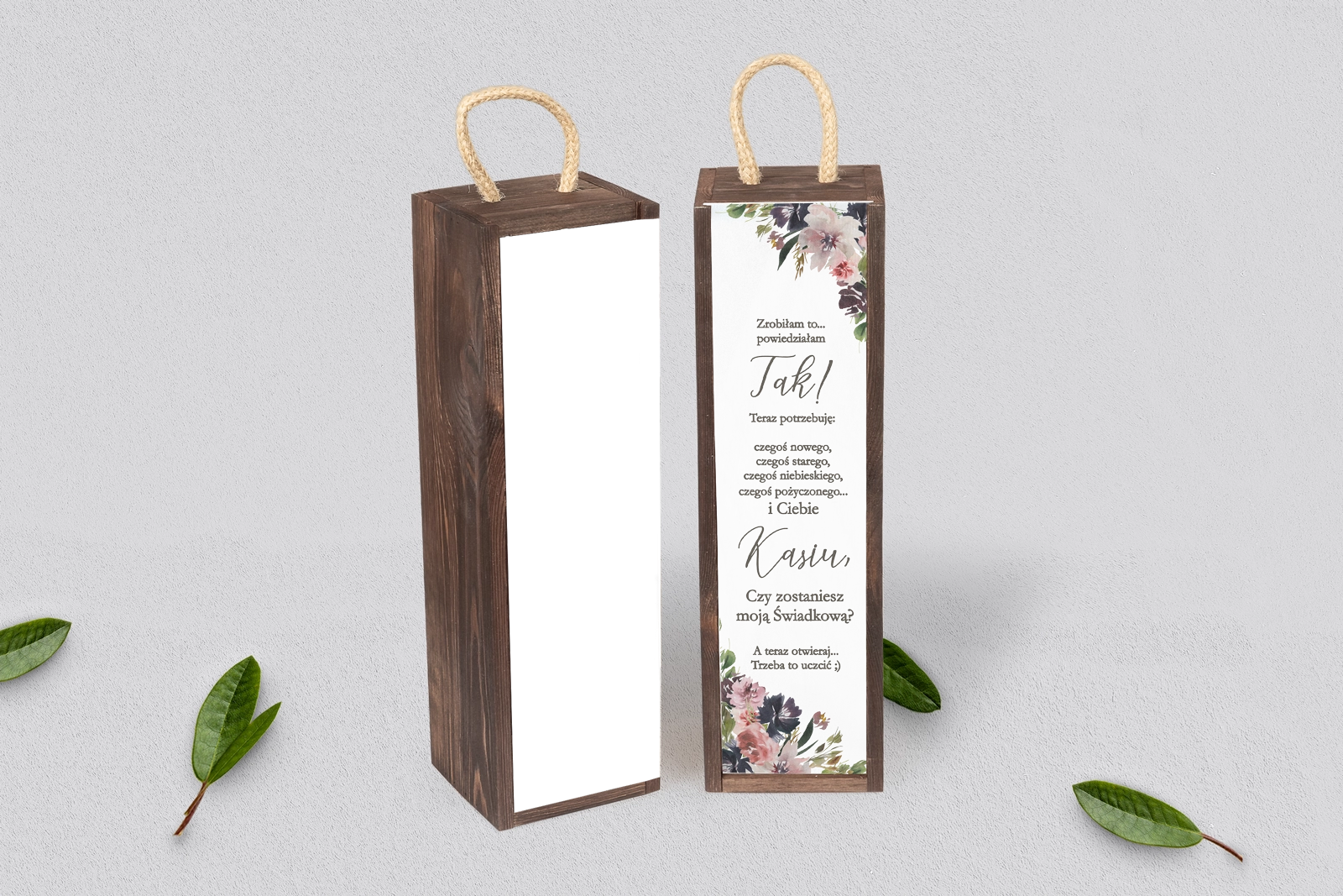 Prośba o Świadkowanie - SNW Akryl brązowa PasteLove Motyw 4