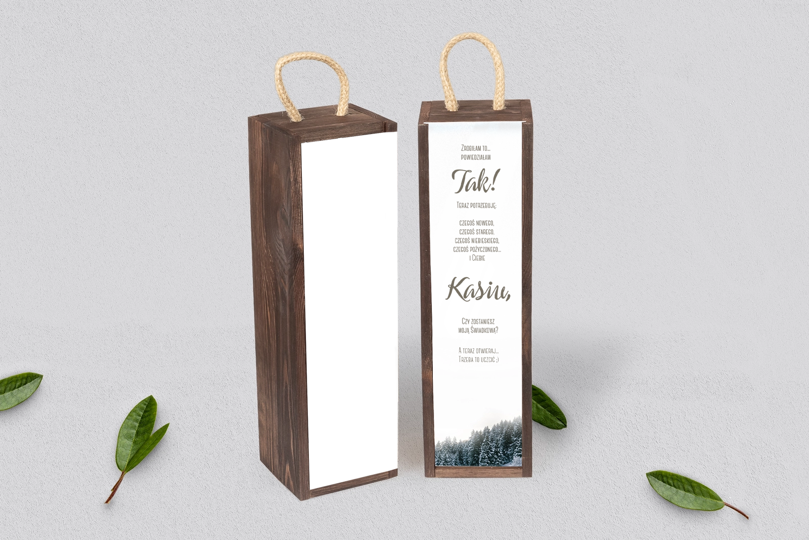 Prośba o Świadkowanie - SNW Akryl brązowa Forest - Motyw 4