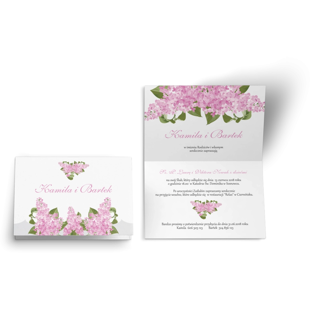 Zaproszenie ślubne Wiosenny Kwiat - Motyw 5