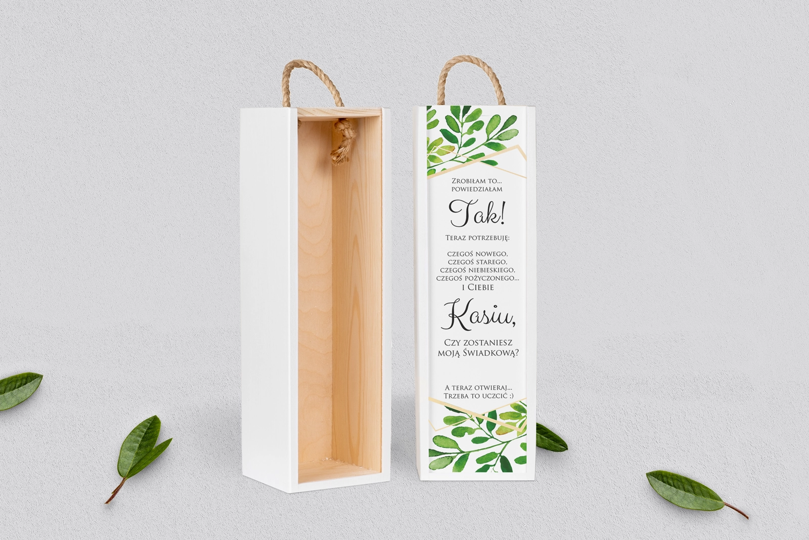 Prośba o Świadkowanie - SNW biała Flowers & Frame Motyw 3