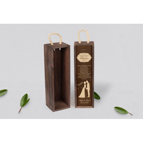 Skrzynka na wino dla Rodziców - Brązowa