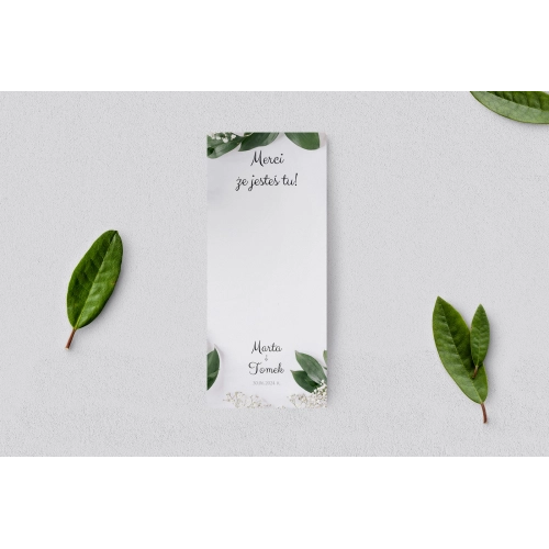 Podziękowanie Merci - Karteczka Soft - Motyw 1