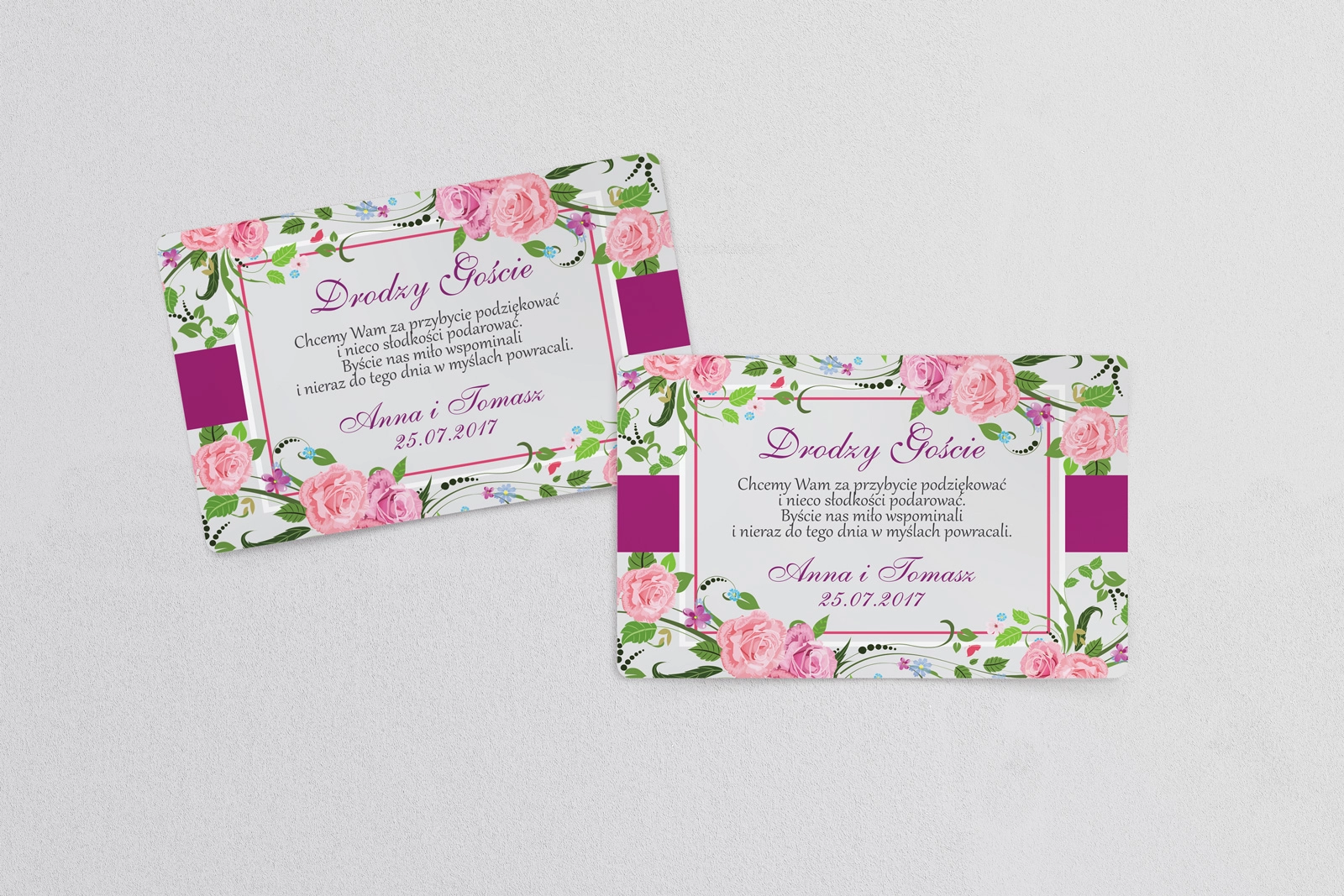 Naklejki na ciasto weselne Nasz Dzień Motyw 4