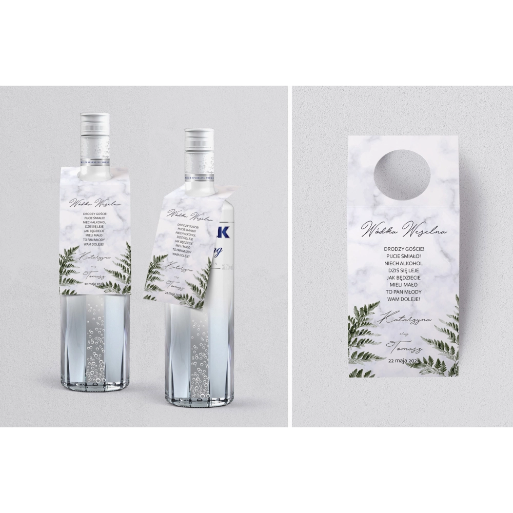Zawieszka na alkohol oczko Marble leaf Motyw 2
