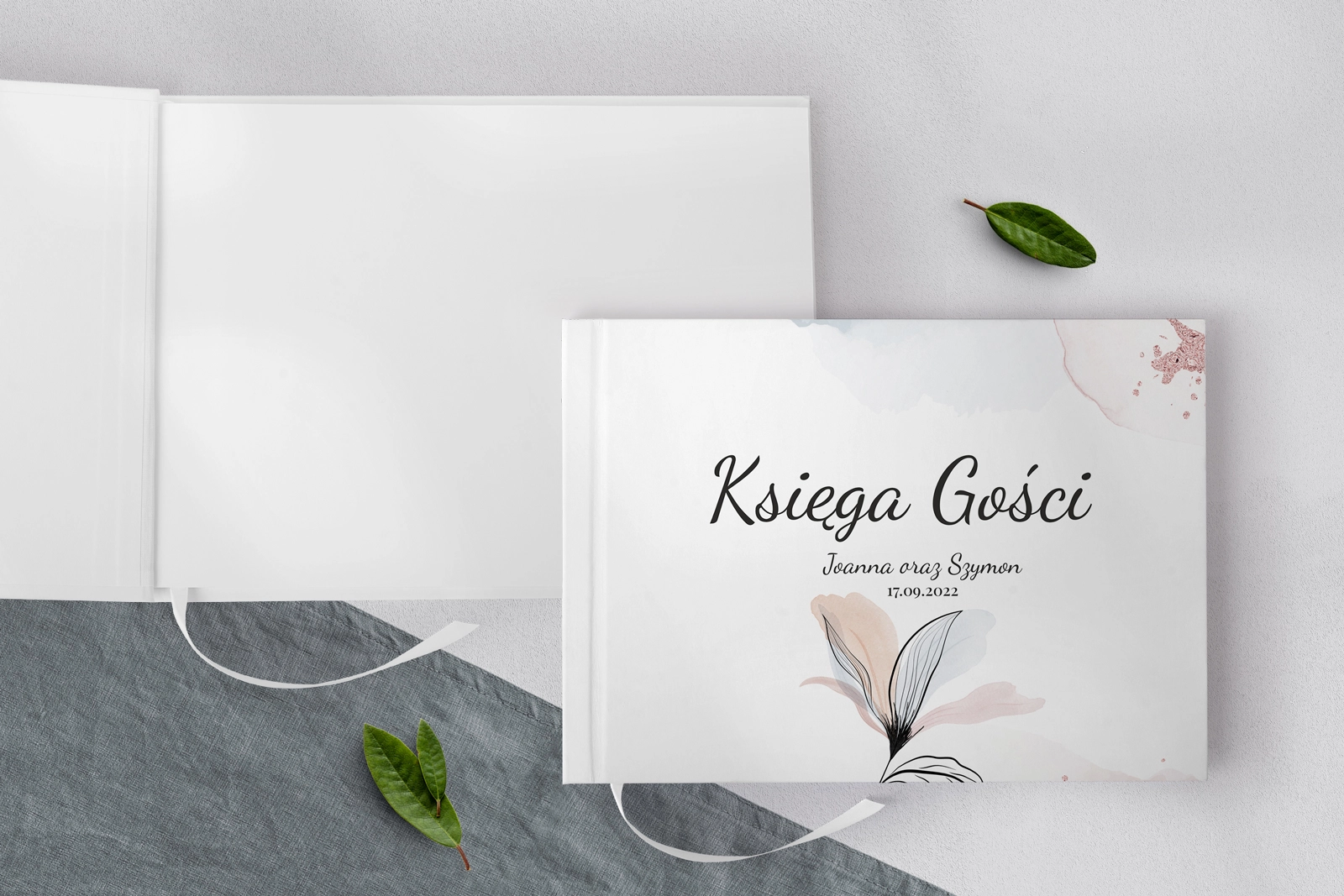 Księga Gości Weselnych Watercolor Wedding Motyw 2
