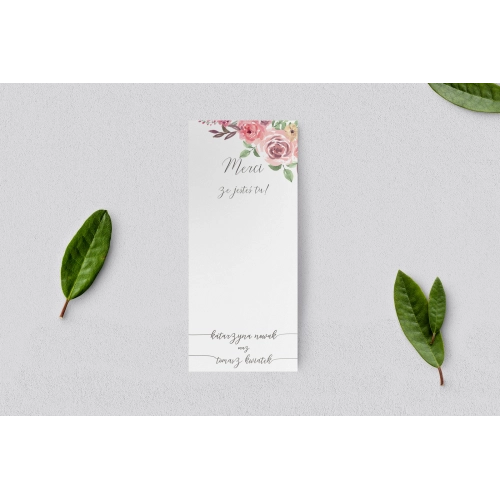 Podziękowanie Merci - Karteczka PasteLove - Motyw 2