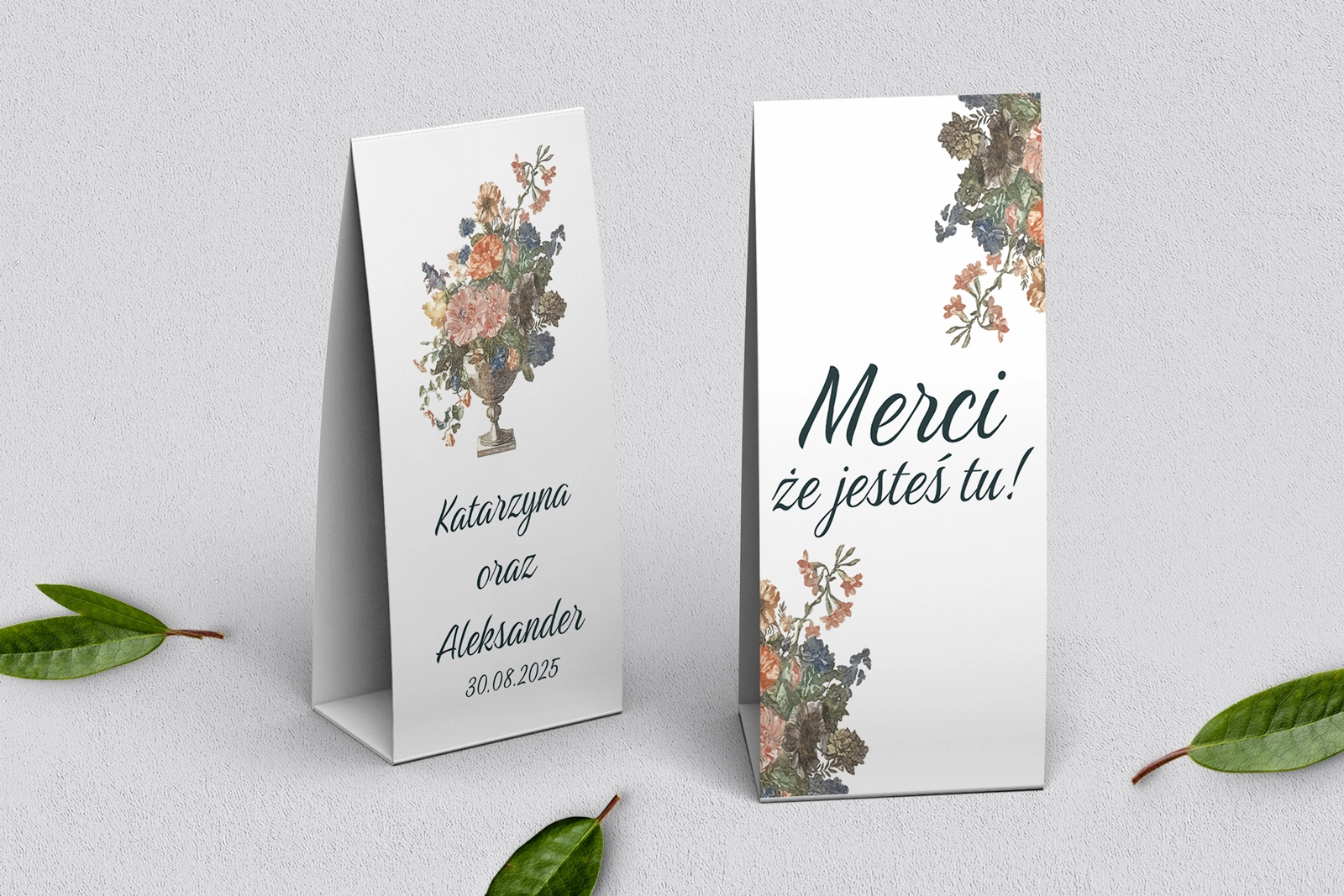 Podziękowanie Merci - Pudełeczko Rustic Summer Motyw 3