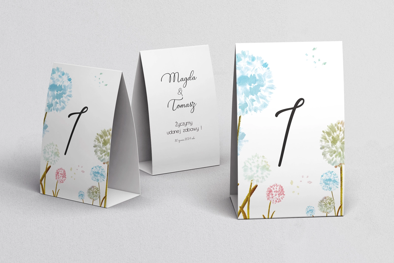 Numerki na stół Biały Czas - Motyw 4