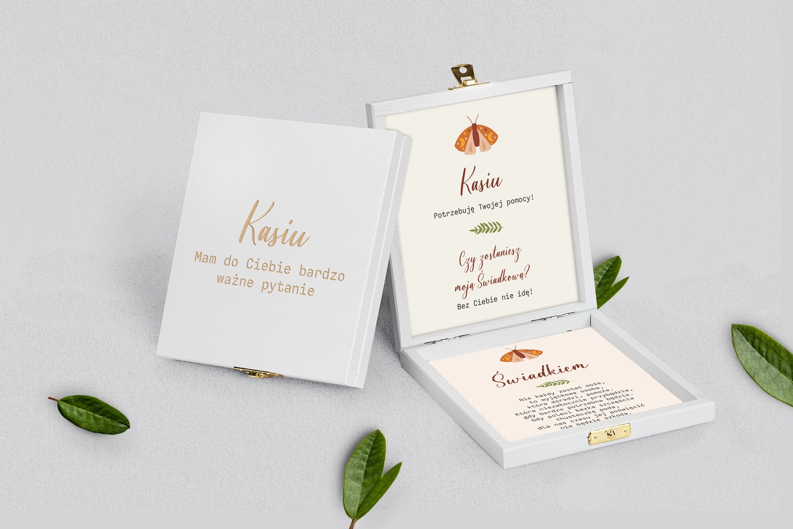 Prośba o świadkowanie - białe puzzle Butterflies - Motyw 3