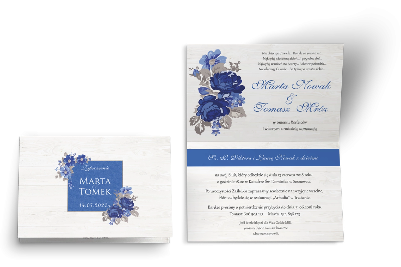 Zaproszenia ślubne Biała Stodoła - Motyw 4