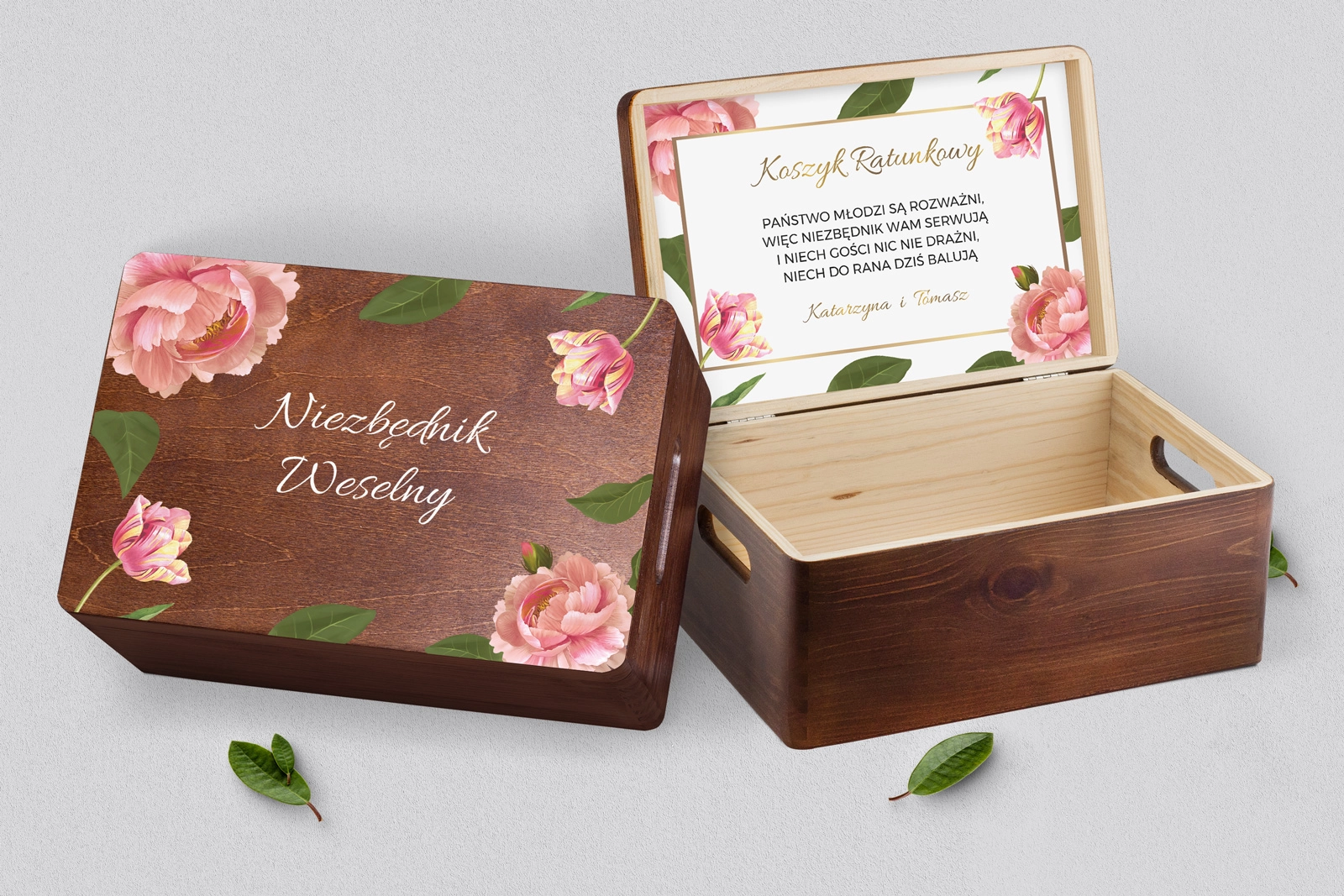 Koszyczek ratunkowy weselny brązowy - Dream Motyw 6