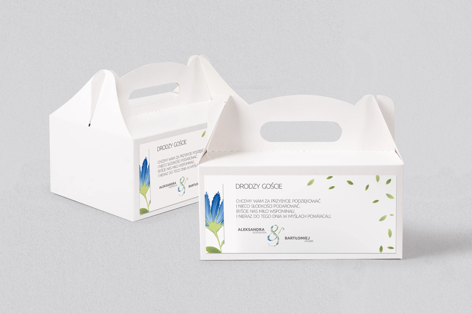 Pudełko na ciasto weselne Lea - Motyw 2