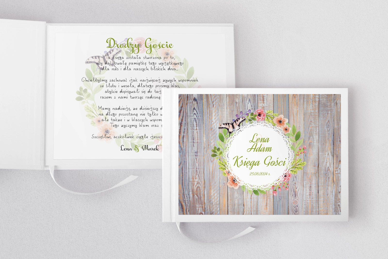 Księga Gości Weselnych Rustical Motyw 11
