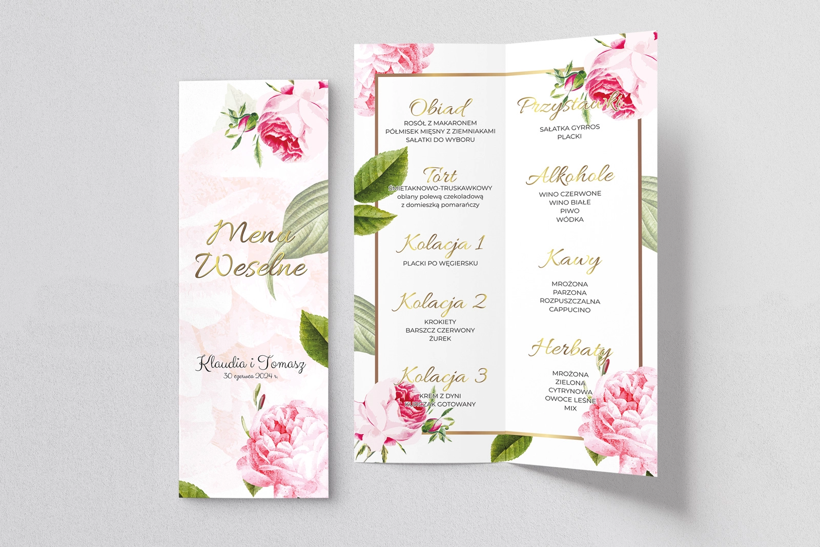 Menu Weselne Dream - Motyw 2