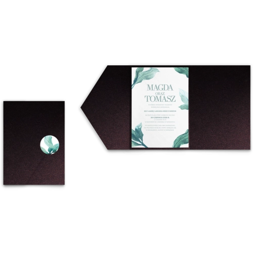 Zaproszenia ślubne w Etui Eukaliptus - Motyw 3