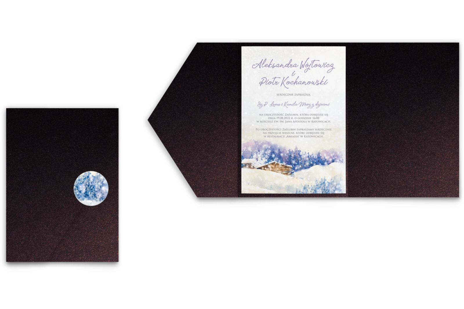 Zaproszenia ślubne w Etui Gaja motyw 1