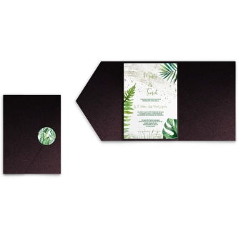Zaproszenia ślubne w&nbsp;etui Tropical - motyw 1