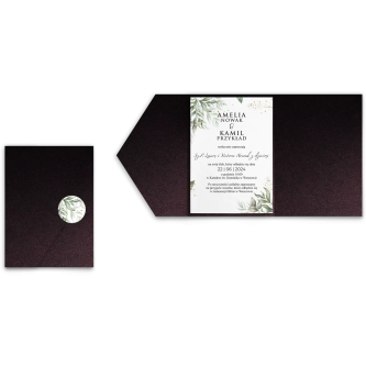 Zaproszenia ślubne w&nbsp;Etui Leaves - Motyw 1
