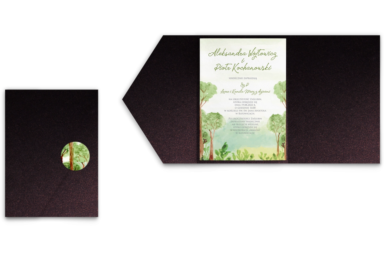 Zaproszenia ślubne w Etui Gaja motyw 4