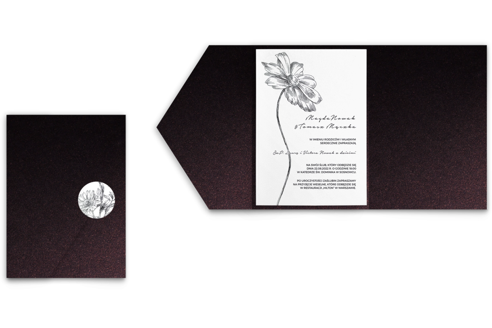 Zaproszenia ślubne w Etui Elia motyw 4