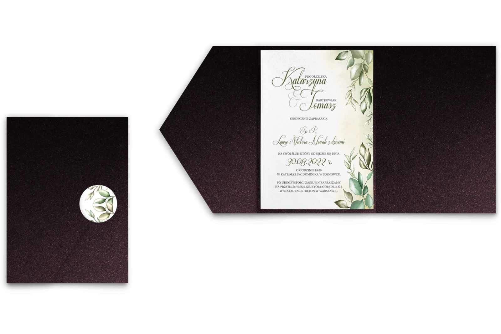 Zaproszenia ślubne w Etui About You - Motyw 1