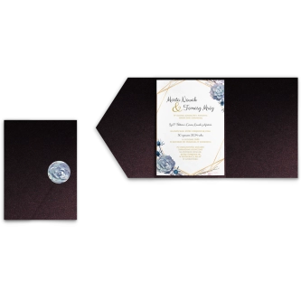 Zaproszenia ślubne w&nbsp;Etui Flowers & Frame - Motyw 6