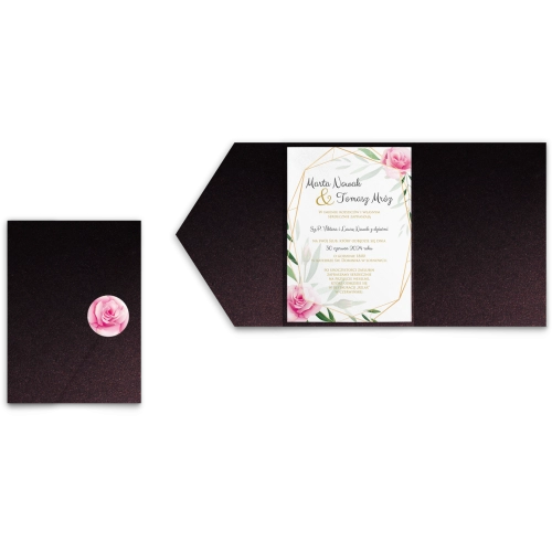 Zaproszenia ślubne w Etui Flowers & Frame - Motyw 4