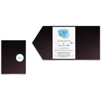 Zaproszenia ślubne w&nbsp;etui Mapa - motyw  3