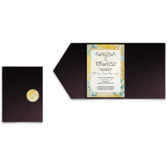 Zaproszenia ślubne w&nbsp;etui Mgiełka - motyw 3