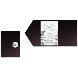 Zaproszenia ślubne w&nbsp;etui Marble leaf - motyw 2