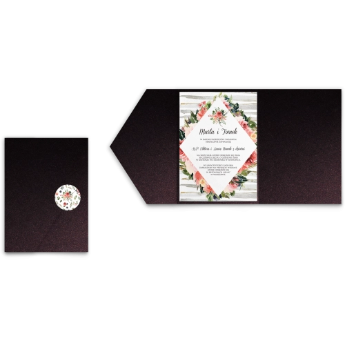 Zaproszenia ślubne w Etui Akwarelka - Motyw 2