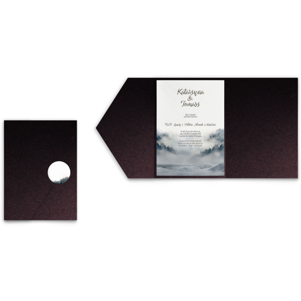 Zaproszenia ślubne w Etui Forest motyw 5