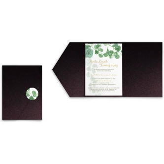 Zaproszenia ślubne w&nbsp;etui Liscie- motyw 6