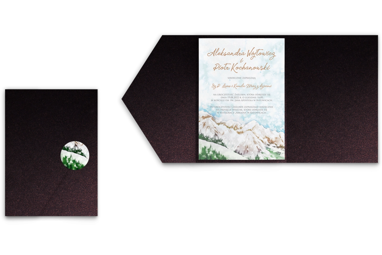 Zaproszenia ślubne w Etui Gaja motyw 7