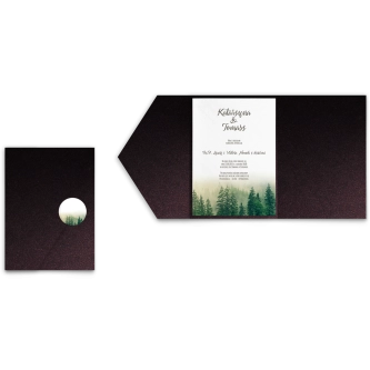 Zaproszenia ślubne w&nbsp;Etui Forest motyw 1