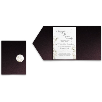 Zaproszenia ślubne w&nbsp;Etui Biały czas motyw 1