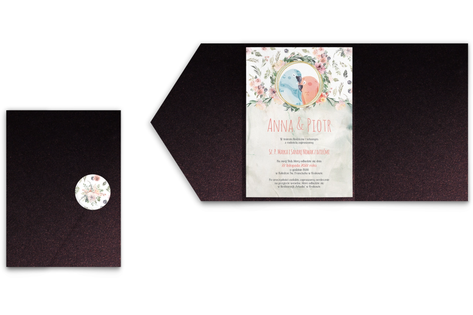 Zaproszenia ślubne w Etui Animals - Motyw 3