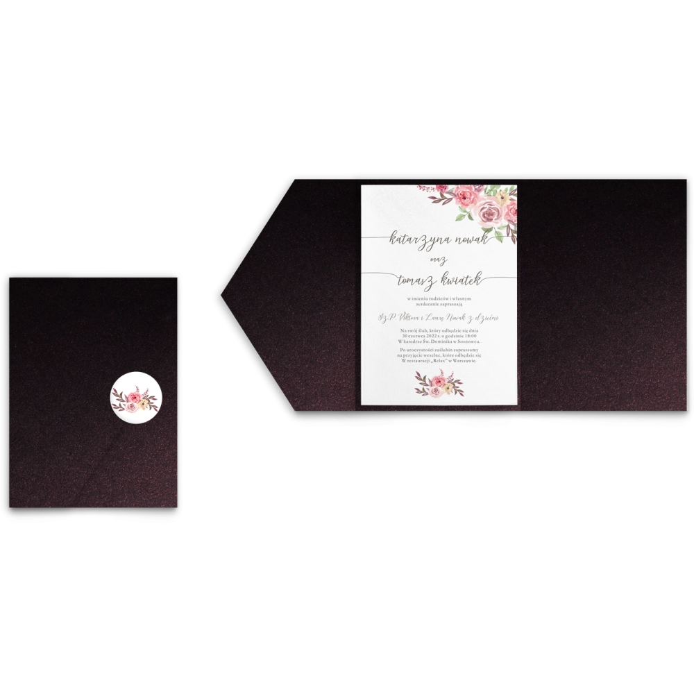 Zaproszenia ślubne w etui PasteLove- motyw 2