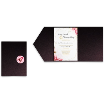 Zaproszenia ślubne w&nbsp;Etui Flowers & Frame - Motyw 5