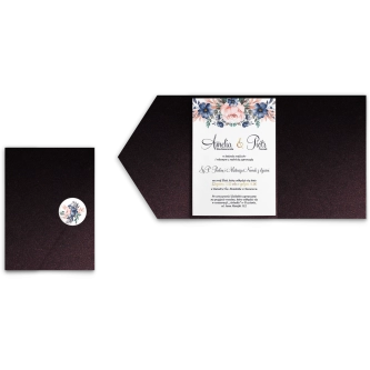 Zaproszenia ślubne w&nbsp;etui Geometryczne Serce - motyw 2