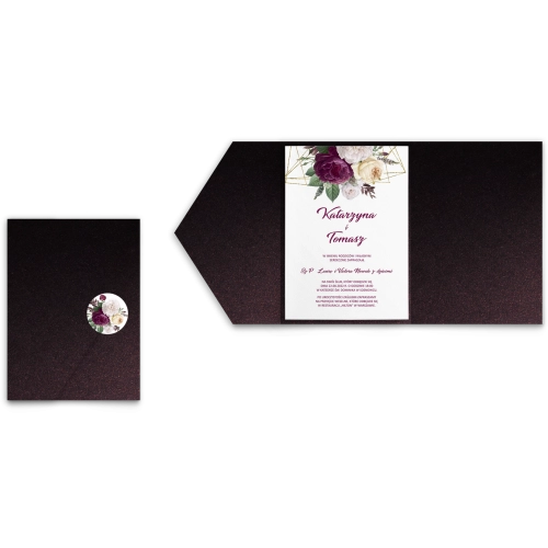 Zaproszenia ślubne w etui Modena - motyw 1