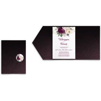 Zaproszenia ślubne w&nbsp;etui Modena - motyw 1