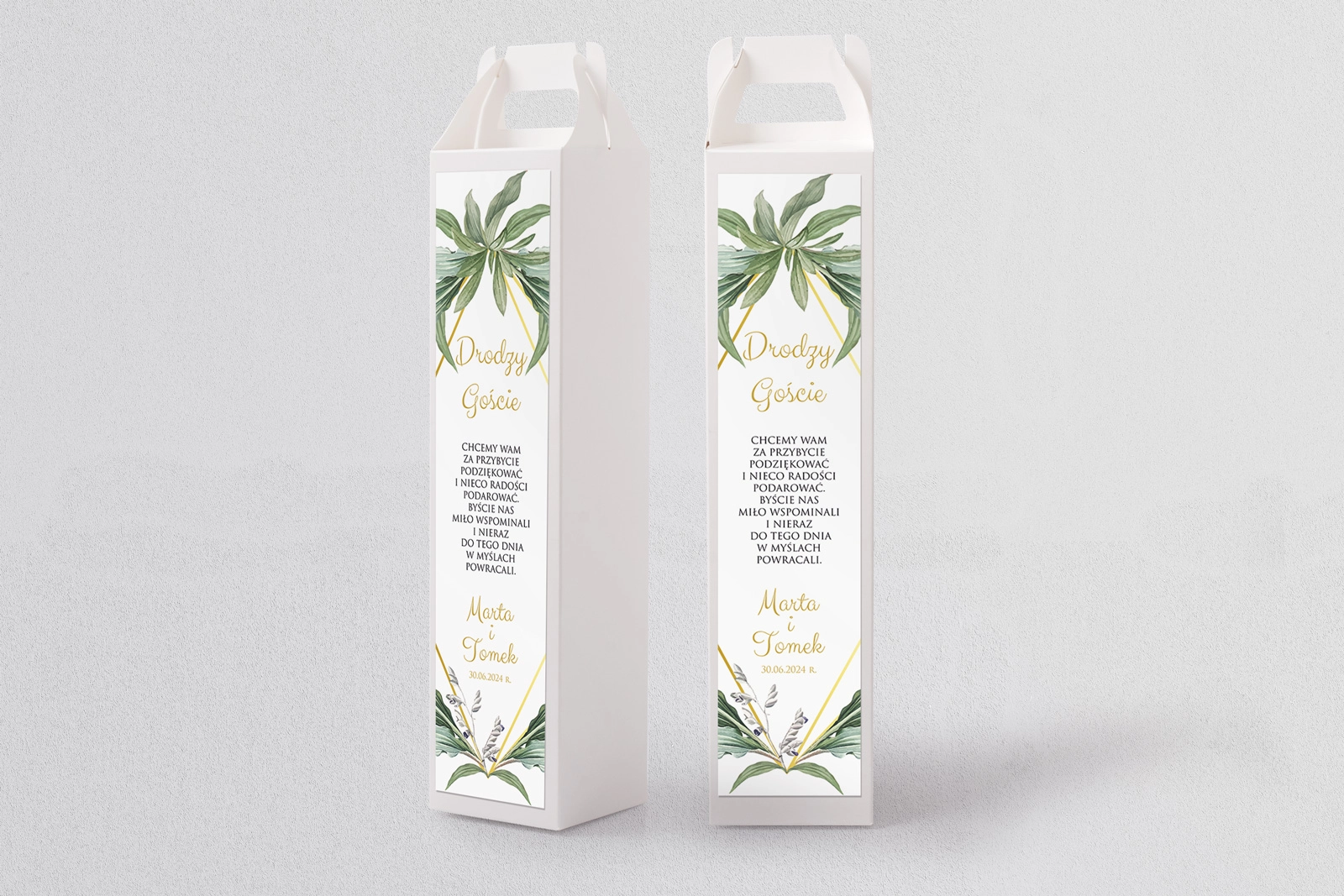 Pudełko na alkohol Liście Motyw 1