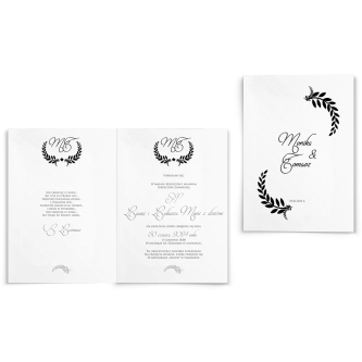 Zaproszenia ślubne Alloro - Składane Motyw 3