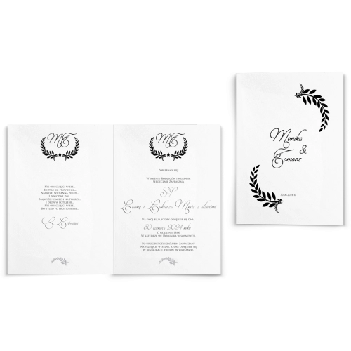 Zaproszenia ślubne Alloro - Składane Motyw 3