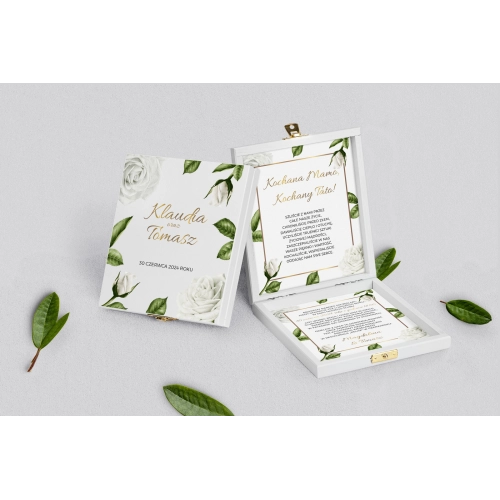 Zaproszenie dla Rodziców - białe Dream Motyw 1